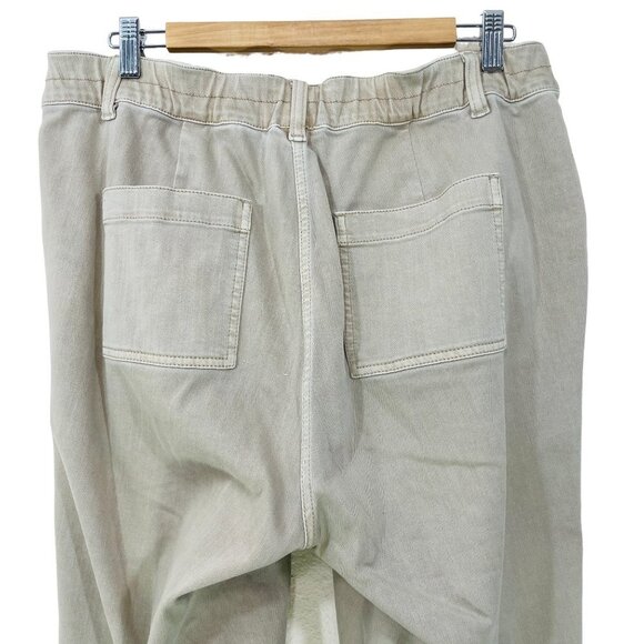 J Jill Pants Womens Size 16 Cargo Pocket Casual Canvas Beige Khaki - Picture 4 of 6